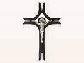Crucifijo con Medalla San Benito para Pared - Black Saint Benedict Wall Crucifix X-Large